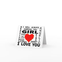 Flicka jag älskar dig