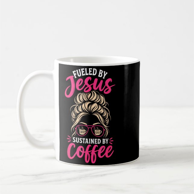 Flicka Jesus Kaffe Kvinnor Kristet Tro Trogen Kaffemugg (Vänster)