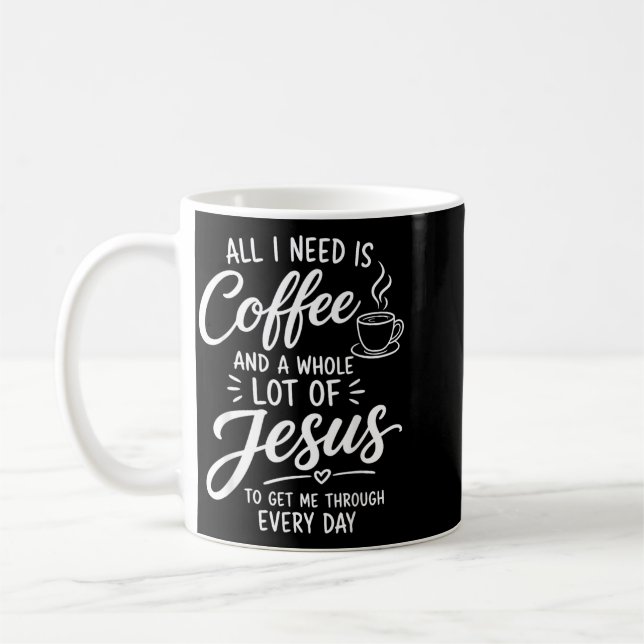 Flicka Jesus Kaffe Troende Kvinnor Kristna Tron Kaffemugg (Vänster)