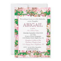 Flicka judisk namngivningsBlommigt Grönt Rosa Hebr