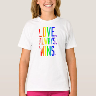Flicka kärlek för T-skjortan segrar alltid T-shirt