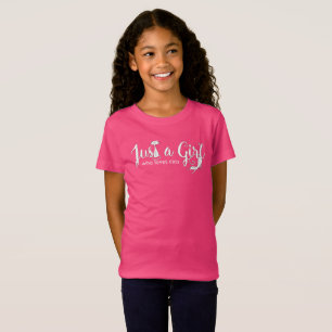 Flicka kattkärlek precis en utslagsplats för t shirt