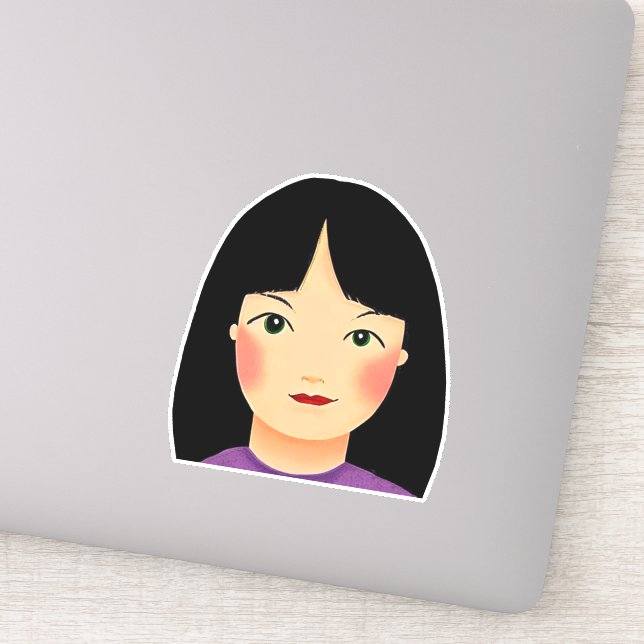 Flicka Klistermärken (Detalj)