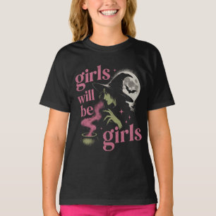 Flicka Kommer Att Vara Flickor Kvinnlig Häxa Rolig T Shirt