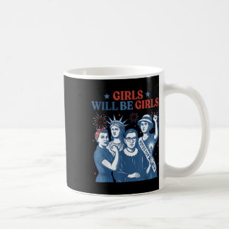Flicka Kommer Att Vara Flickor Patriotisk Feminist Kaffemugg