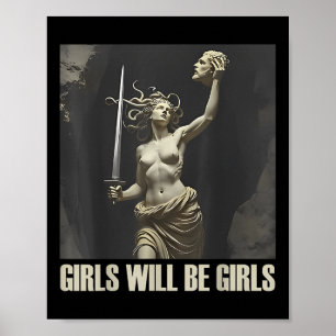 Flicka Kommer Att Vara Flickor Tröjor Medusa Femin Poster