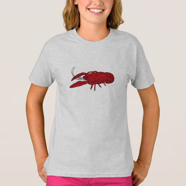 Flicka kräftorutslagsplats tee shirt (Framsida)