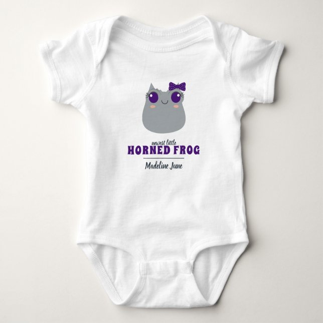 Flicka Lila Horned Frog Bodykoste T Shirt (Framsida)