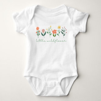Flicka Little Wildblomma Blommigt Baby Bodydräkt T Shirt