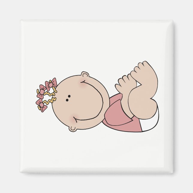 Flicka Ljugande Magnet (Framsidan)