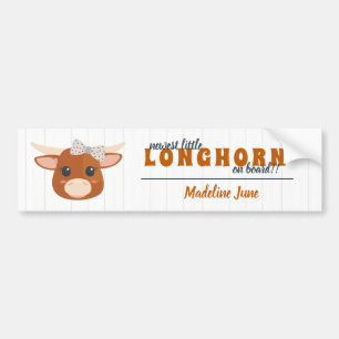 Flicka Longhorn Burnt Orange avisering Bildekal