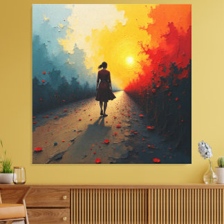 Flicka_Målning_Premium Lindad Canvas