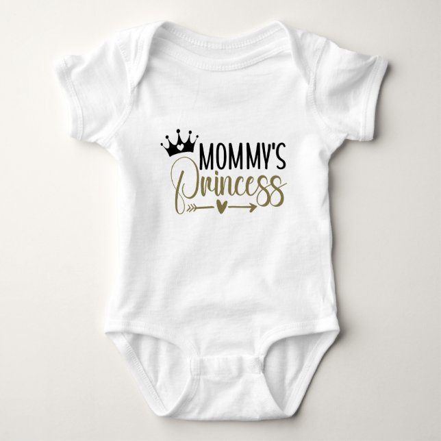 Flicka Mamma Princess Tiara T Shirt (Framsida)