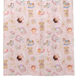 Flicka Måne Stjärna Bear Leksak Rosa - bakgrunden