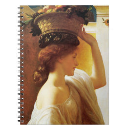 Flicka med Basket av frukt (av Frederic Leighton) Anteckningsbok