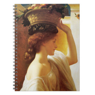 Flicka med Basket av frukt (av Frederic Leighton) Anteckningsbok
