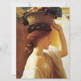 Flicka med Basket av frukt (av Frederic Leighton) Kort
