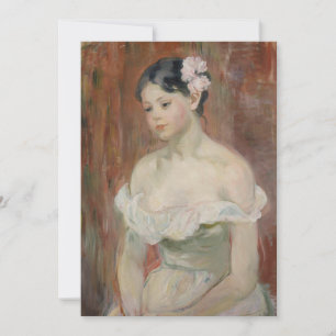 Flicka med blomma i hennes hår Berthe Morisot