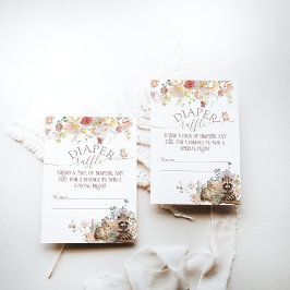 Flicka med blommigt av trädjur Baby Shower Enc Tilläggskort