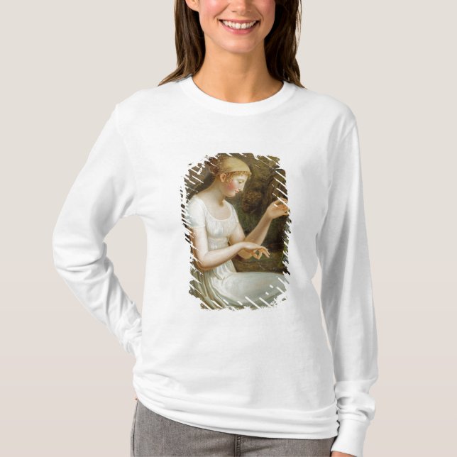 Flicka med blommor t shirt (Framsida)