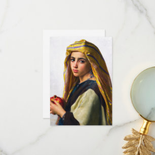 Flicka med en granatäpple av William Bouguereau Tack Kort