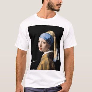flicka med en pärlemorfärg skjorta för t shirt