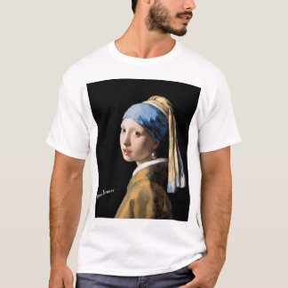 flicka med en pärlemorfärg skjorta för t shirt