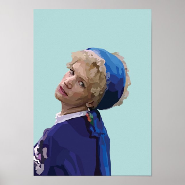 Flicka med en parrot poster (Framsidan)