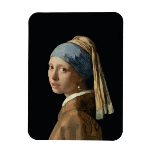 Flicka med ett pärlemorfärg örhänge, c.1665-6 magnet