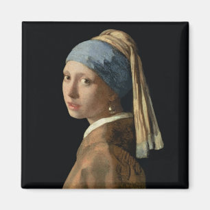 Flicka med ett pärlemorfärg örhänge, c.1665-6 magnet