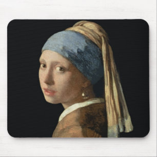 Flicka med ett pärlemorfärg örhänge, c.1665-6 musmatta