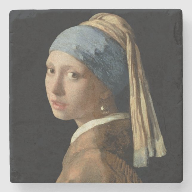 Flicka med ett pärlemorfärg örhänge, c.1665-6 stenunderlägg (Framsidan)