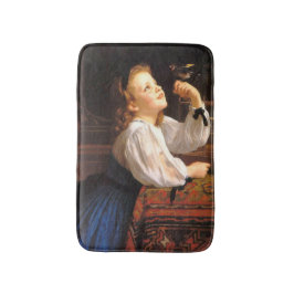 Flicka med fågelmärke (av William-Adolphe Bouguere Badrumsmatta