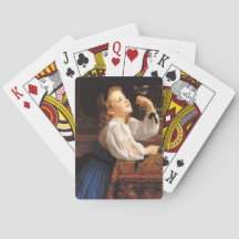 Flicka med fågelmärke (av William-Adolphe Bouguere