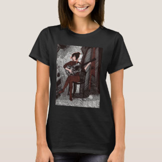 Flicka med gitarr t shirt