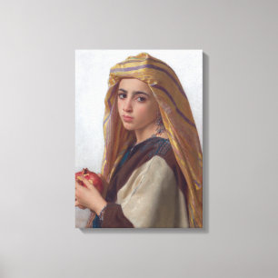Flicka med granat av Bouguereau Canvastryck