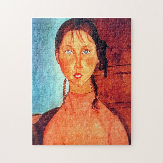 Flicka med grissvansar, Modigliani Pussel (Vertikal)
