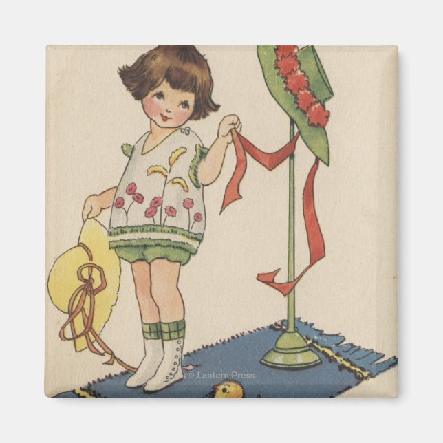 Flicka med Gult Hat och Chick Magnet (Framsidan)