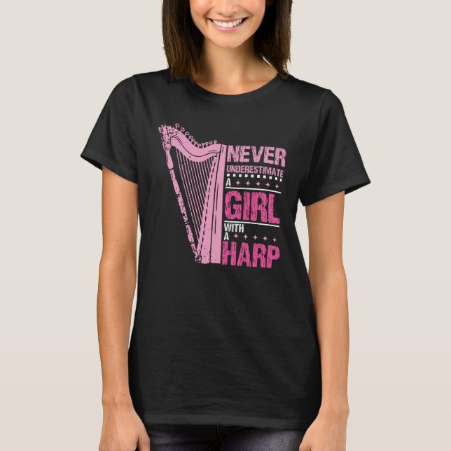flicka med harp t shirt (Framsida)