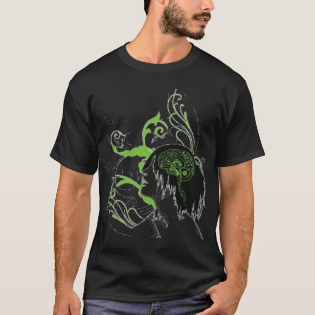 Flicka med hjärnor tee shirt (Framsida)