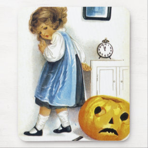 Flicka med Jack o' Lantern Musmatta