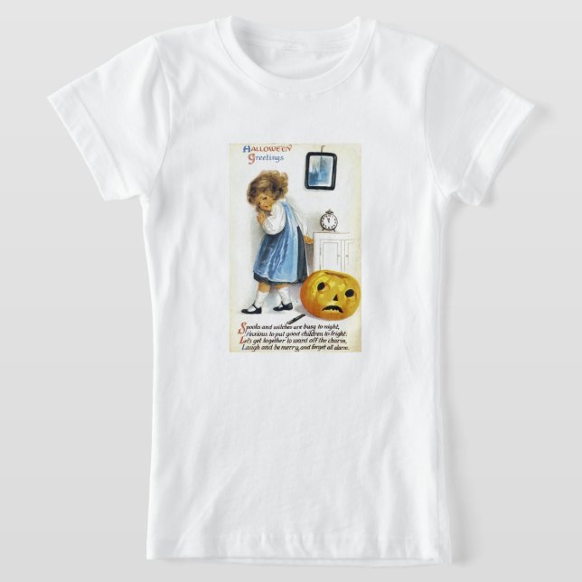 Flicka med Jack o' Lantern Tee Shirt (Laydown)