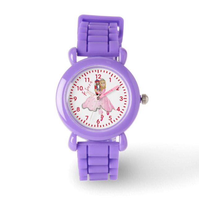 Flicka med julvaktbarn Nutcracker Ballerina Armbandsur (Framsida)