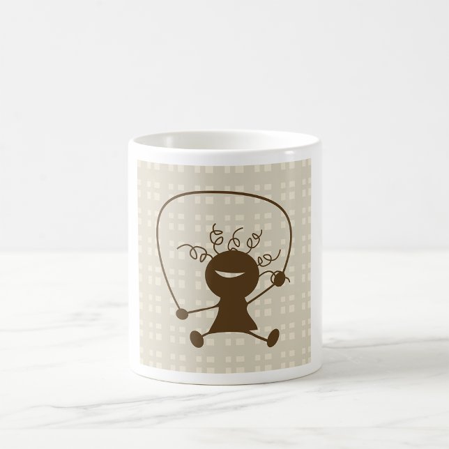 flicka med jump Rope Mugg (Skapare uppladdad)