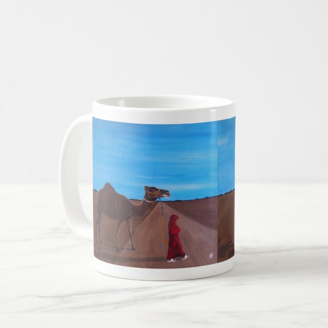 Flicka med kamel-målning av Alfred Fox Kaffemugg (Framsida vänster)