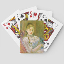 Flicka med katt (av Berthe Morisot)