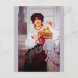 Flicka med korg med apelsiner och citroner av Cot Vykort