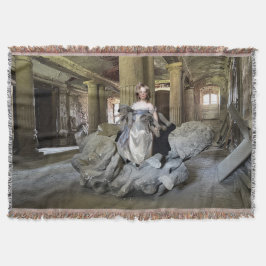 Flicka med Leksak Filt