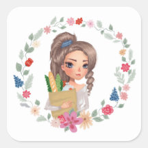 Flicka med Livsmedel