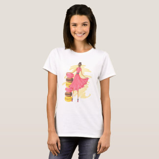 Flicka med Macarons rosor T Shirt